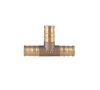 Accesorio de tubería púas latón, 3/4 vías, TY, codo recto, manguera, 6, 8, 10, 12, 14, 16 y 19 mm, conector cobre, acoplador unión(T 3 Way,16mm Barb)