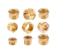 Accesorio de tubería reductor de casquillo hexagonal de latón, conector BSP macho a hembra, for combustible, agua, gasóleo, 1/8", 1/4", 3/8", 1/2", 3/4", 1"(F03 To M04)