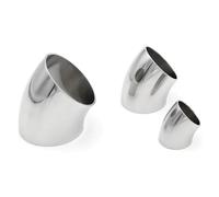Accesorio de tubería tangente Corta de Acero Inoxidable SS304 for soldar, 1 Unidad, OD19/25/32/38/45/51/63/76/89/102 mm, Codo de 45 Grados, SS304(OD X Thick_102MM X 2MM)