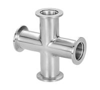 Accesorio de vacío en cruz KF16/25/40/50, unión de brida de 4 vías de igual diámetro SS304/316L for tuberías de vacío(SUS316L,KF16)