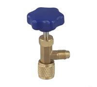 Accesorio de válvula de tanque de CA abrebotellas de baja presión para R22, R134a y R410A (azul)