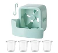Accesorio de ventilador de refrigeración con tazas de hielo para ventiladores portátiles para aumentar el flujo de aire y bajar la temperatura ambiente rápidamente (azul)