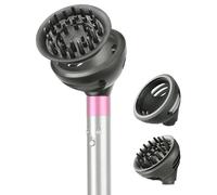 Accesorio difusor de ondas y rizos compatible con Dyson Airwrap Multi-Styler, dos modos para mejorar ondas, rizos, bobinas, compatible con HS01 HS05 i.d. gris