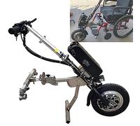 Accesorio eléctrico de bicicleta de mano para silla de ruedas, ajuste de 3 velocidades, resistencia de 90 km, ruedas de 12 pulgadas, kit de conversión