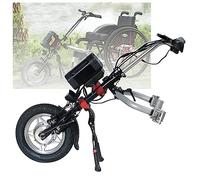 Accesorio eléctrico para silla de ruedas de 250 W, cabezal de accionamiento manual con 3 velocidades, 36 V, 10 Ah, función inversa, ruedas de 12 pulgadas, altavoz, dispositivo de tracción para silla