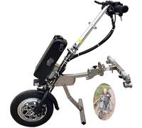 Accesorio eléctrico para silla de ruedas, kit de conversión de terapia de rehabilitación con 3 velocidades, luz frontal y trompeta para una mayor movilidad