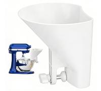 Accesorio embudo batidora - Bol para harina con boquilla ancha,Canal vertedor de batidora de pie - Para cocina, horneado, alimentos, pan, granos, polvo, y bol mezclador con vidrio y acero inoxidable