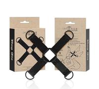 Accesorio erótico de cuero y látex marca INTENSE FETISH INTENSE FETISH - ENGANCHE MÚLTIPLE PARA MANOS Y PIES DE CUERO VEGANO