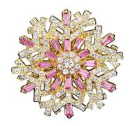 Accesorio esencial para fiesta, broche giratorio de copo de nieve, adorno de aleación de alta calidad, adorno para una belleza duradera de aleación de moda, talla única, como se describe