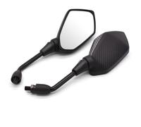 Accesorio Exterior Espejo Lateral para Motocicleta, Espejos Retrovisores De Cristal Blanco Fibra Carbono para Benelli Be300 Be600 TNT/be 300 600(Carbon Fiber)