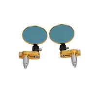 Accesorio Exterior Espejos Laterales para Motocicleta De 7/8 "y 22mm, Extremo Barra Retrovisor, Repuestos para Espejo Lateral para Ducati(Gold)