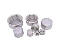 Accesorio for tubería de acero inoxidable 304, 1/8", 1/4", 3/8", 1/2", 3/4", 1", 1-1/2", 2", 3", BSP NPT, hembra, tapa redonda, for agua, gas y petróleo(BSPT SS304 Round 1-1/4")