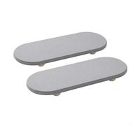 Accesorio funcional para cocina hecho de piedra y mezcla de madera, absorbe el líquido de las sartenes y mantiene las encimeras limpias entre usos (gris)