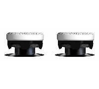 KontrolFreek Embrague para PlayStation 5, PS5 y PlayStation 4, Controlador PS4, palancas Pulgares de Rendimiento, 2 cóncavos de Altura Baja, Blanco y Negro