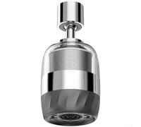 Accesorio giratorio para grifo con 3 ajustes de pulverización para preparación de cocina, aireador reduce salpicaduras y filtra agua, rotación completa de 720° llega a cada esquina para una limpieza