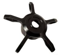 Accesorio hueco de aleación de aluminio para carrete de baitcasting con optimización de freno de cinco estrellas y diseño ergonómico de borde en ángulo (negro)