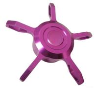 Accesorio hueco de aleación de aluminio para carrete de cebo con optimización de freno de cinco estrellas y diseño ergonómico de borde en ángulo (morado)
