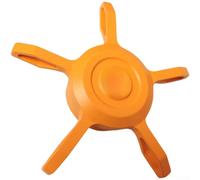 Accesorio hueco de aleación de aluminio para carrete de cebo con optimización de freno de cinco estrellas y diseño ergonómico de borde en ángulo (naranja)