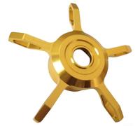 Accesorio hueco de aleación de aluminio para carrete de cebo con optimización de frenos de cinco estrellas y diseño ergonómico de borde en ángulo (dorado)