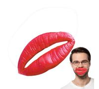 Accesorio Labios Gigantes - Juguete De Broma Y Objeto Cosplay Labios Divertidos De Látex Rojo | Decoración Para Halloween, Cabina De Fotos | Cubierta De Horno Divertido Para B