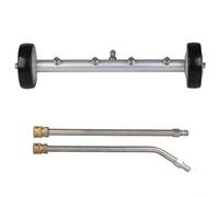 Accesorio limpiador de tren de rodaje de 16 pulgadas con varita de arandela de superficie, boquilla de manguera de alta presión para calzadas, patios, aceras y chasis de vehículo, aluminio (2 bar)