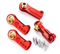 Accesorio Modelos RC para Arrma Fury Mega 1/10 Monster Truck Piezas Mejora Accesorios Juego Conexión Aluminio con Extremo Bola Servo Brazo 25T(Red,Ball End)