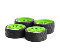 Accesorio Modelos RC para Arrma para Felony para Fsr Model GT 1/7 RC Mejora De Coche Piezas 4 Uds 53/107 42/100 Neumático 17mm Rueda Hexagonal Decorativa(Green)