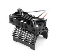 Accesorio Modelos RC para Arrma para TRAXXAS 4068 4074 4082 4268 4274 40-42mm 1/7 1/8 Ventilador Refrigeración Dual Metal Disipador Calor Motor RC Piezas Actualización Coche(Black)