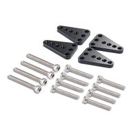 Accesorio Modelos RC para Axial para Scx10 Honcho Dingo 1/10 RC Modelo Trepador Coche Aluminio Superior Inferior Amortiguador Kit Elevación Piezas De Mejora(Black)