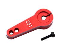 Accesorio Modelos RC para Axial para SCX10 para TRX4 para TRX6 D90 para RGT 1/10 RC Mejora Coche Piezas Metal 20mm 24mm 25T Dirección Dentada Servo Brazo Cuerno(Red,1Pcs)