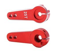 Accesorio Modelos RC para Axial para SCX10 para TRX4 para TRX6 D90 para RGT 1/10 RC Mejora Coche Piezas Metal 20mm 24mm 25T Dirección Dentada Servo Brazo Cuerno(Red,2Pcs)