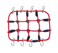 Accesorio Modelos RC para Axial para Scx24 para Deadbolt C10 para Wrangler para Gladiador para Bronco 1/24 RC Decoración De Coche Equipaje Elástico Techo Rack Net(Red)