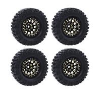 Accesorio Modelos RC para Axial para SCX24 para FCX24 para TRX4M 1/24 1/18 RC Piezas Mejora Coche Llantas para Cubo Rueda Beadlock Latón 4 Uds 1,0 Pulgadas Plus(B with Tire)