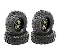 Accesorio Modelos RC para AXIAL SCX30 Enlace Aluminio Ruedas Choque Neumáticos CVD Pieza Conjunto RC Coche Piezas Decorativas Repuestos Juguete(Red,0.7 Wheel Tire)