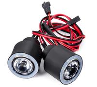 Accesorio Modelos RC para Axial Scx6 Axi05000 para Jlu para Wrangler 1/6 RC Crawler Faros De Coche Angel Eyes Luces Piezas De Lámpara Repuestos Decorativos(White Light)