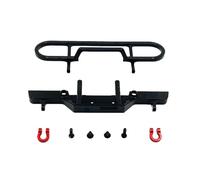 Accesorio Modelos RC para FMS 124 Fcx24M para Camel Trophy D90 D110 Descubrimiento para Primera Generación Piezas Mejora Coche RC Parachoques Delantero Metal(Black)