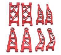 Accesorio Modelos RC para Granite para Grom para Mojave Mega 380 4x4 Monster Truck RTR 1/18 1/14 8 Uds Aleación De Aluminio Suspensión Trasera Delantera Actualizaciones Brazo A(Red)