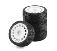Accesorio Modelos RC para HPI para Kyosho Tomica WRC XV01 para TT02 1/10 para Cubo De Rueda para Rally Y Neumáticos Planos Piezas Repuesto Decorativas Modelos Juguete(White)
