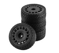 Accesorio Modelos RC para HPI para Kyosho Tomica WRC XV01 para TT02 1/10 para Cubo De Rueda para Rally Y Neumáticos Planos Piezas Repuesto Decorativas Modelos Juguete(Black)