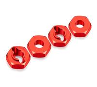 Accesorio Modelos RC para Losi Micro-B 2Wd 1/24 para Buggy RC Car 4 Uds Juego para Cubo Rueda Hexagonal Aleación Aluminio Piezas Mejora Reemplazo Decorativo(Red)