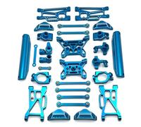 Accesorio Modelos RC para Mjx para Hyper Go 10208 para Small Monster 1/10 Aleación De Aluminio Mejorada Copa Dirección Delantera Trasera Y C para Seat RC Crawler Car(Blue)