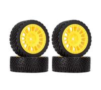Accesorio Modelos RC para Rolly Xv02 para Tt01 Lcptg Fw06 1/10 RC Mejora Coche Piezas 4 Uds 12Mm Hex 68Mm Neumáticos Goma Llanta Decorativa(Yellow)