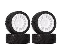 Accesorio Modelos RC para Rolly Xv02 para Tt01 Lcptg Fw06 1/10 RC Mejora Coche Piezas 4 Uds 12Mm Hex 68Mm Neumáticos Goma Llanta Decorativa(White)