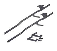 Accesorio Modelos RC para Scx10 para Capra 1/10 Kit Chasis para LCG Fibra Carbono con Soporte Deslizante Delrin Deslizadores Roca Piezas Mejora Oruga RC(Carbon Rails)