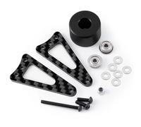 Accesorio Modelos RC para Tamiya para Lunch Box 1/12 RC Monster Truck Aleación Aluminio Fibra De Carbono Barra Estabilizadora Trasera Ajustable Kit Caballito Piezas Repuesto