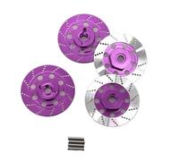 Accesorio Modelos RC Para Tamiya Para TT01 Para TT02 Para HPI Para HSP 94123 Para Sakura D4 1/10 RC Carretera Coche Carreras 4 Uds Adaptador Para Cubo Hexagonal Rueda Disco Freno Metal 12mm(Purple)