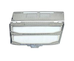 Accesorio Modelos RC para Tamiya para Volvo 56362 56375 56360 750 1/14 Decoración De Capó Entrada Aire Metal con Luz RC Camión Remolque Volquete Piezas Coche(White)