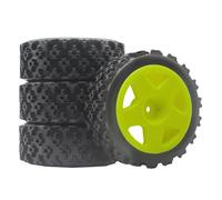 Accesorio Modelos RC para Tamiya TT01 TT02 XV01 para HSP para HPI para Kyosho para Traxxas para WLtoys 1/10 RC Car 4 Uds Ruedas Neumáticos Goma 70mm Touring(Green,TypeB)
