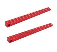 Accesorio Modelos RC para Traxxas 4Tec para Yikong SG 1/10 RC Herramienta Actualización Coche Ajuste Chasis Aluminio Medidor Altura Regla Vehículo 3-10Mm(Red,2Pcs)