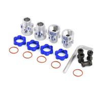 Accesorio Modelos RC para Traxxas para Slash 2WD para Rustler para Stampede 2WD 4X4 1/10 Metal 12mm A 17mm Rueda Estriada para Cubo Hexagonal Piezas De Coche RC(Blue)